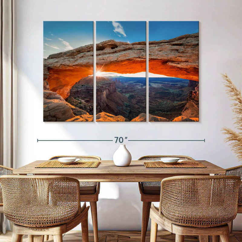 Alvord brillant lever de soleil à l'arche de Mesa, H 48 po x l 74 po