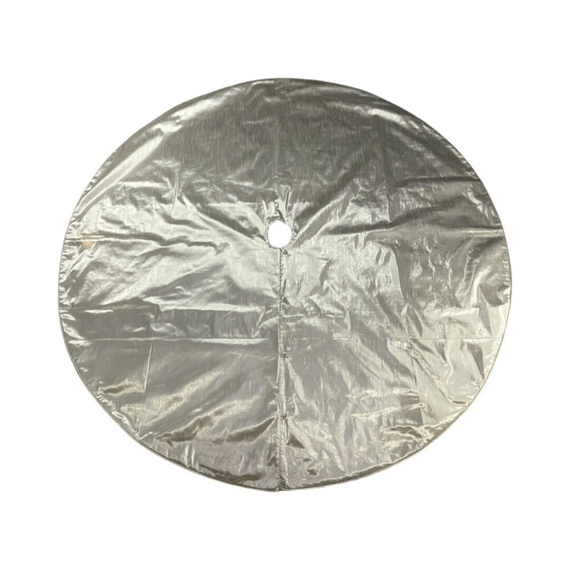 Jupe d'arbre de Noël métallique Vickerman , Argent, H 72 po x l 1 po