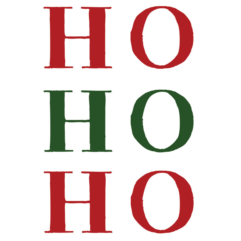 Hohoho Tall - Wrapped Canvas Print, 30cm H x 46cm W x 3.8cm D