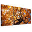«Golden Autumn Tree Branches Against Blue Sky», ensemble de 3 toiles murales-133444499