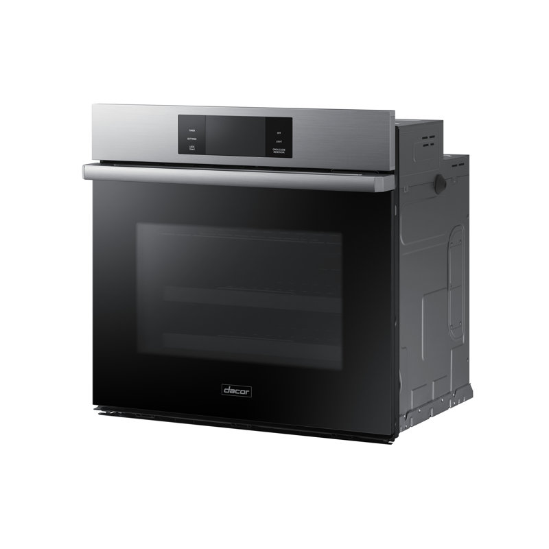 30" Single Wall Oven Steam, Contemporary, Silver Stainless