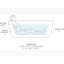 Sunstruck® Freestanding 65.5" x 35.5" Soaking Bathtub-746501696