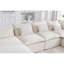 Spacious Velvet Sofas, Antique White Modular Cloud Couch For Modern Living