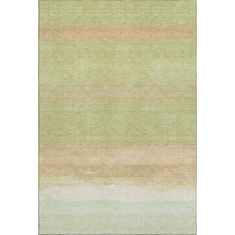 Premium Machine Washable Alijah AMF1272 Stripes Rug, Rectangle 10' x 14'