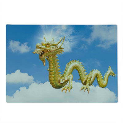 Ambesonne Dragon Cutting Board Large Size Cultural Chinese Multicolor