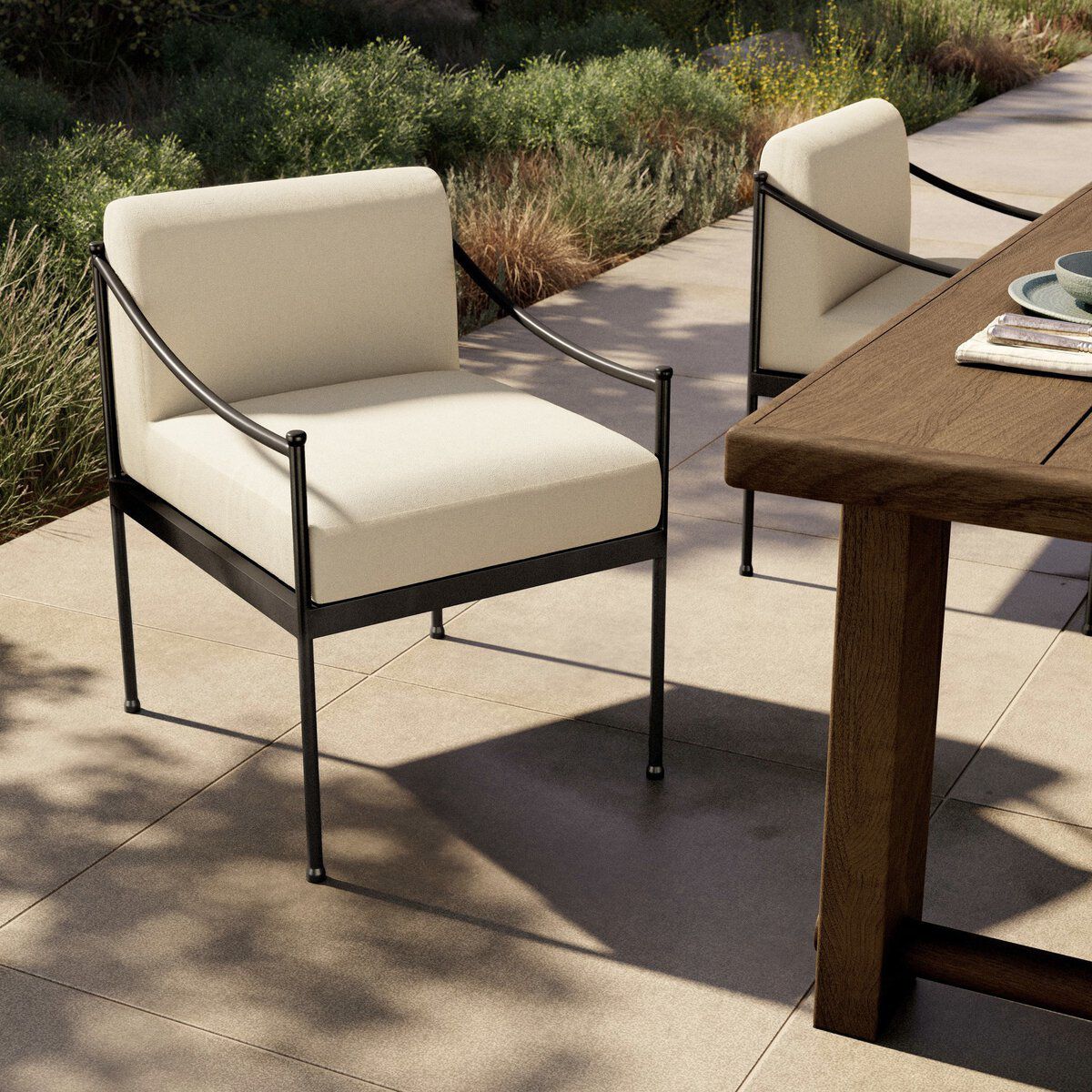 Granger Outdoor Dining Chair, Cream