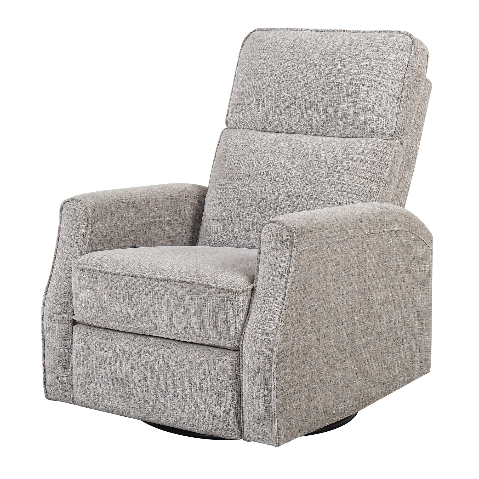 Pomeline Upholstered Swivel Recliner, Wheat Polyester
