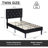 Black Twin Size Velvet Upholstered Platform Bed Frame with Diamond Tufted Headboard, No Box Spring Needed-809376600-805318852