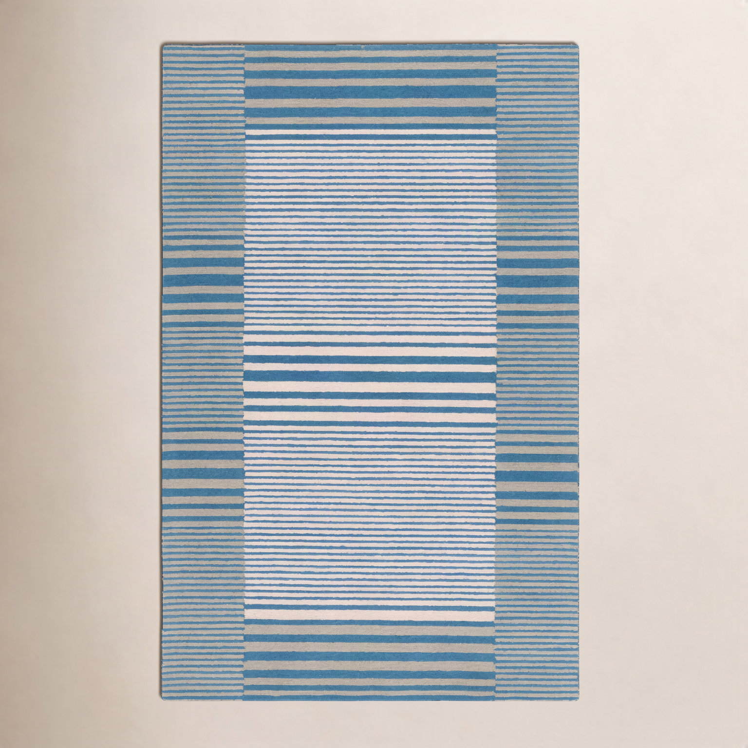 Fairhaven Hand-Tufted Striped Rug, Rectangle 4' x 6'
