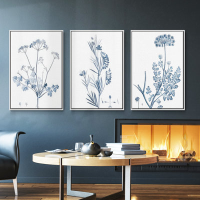 Antique Rays I, ensemble de 3 toiles encadrées sur toile
