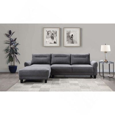 Verona Grey Loose Back Sectional Sofa