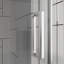 Porte de douche pivotante en verre 32 à 33 pouces avec cadre en aluminium, ouverture réversible droite / gauche et traitement de surface antirouille