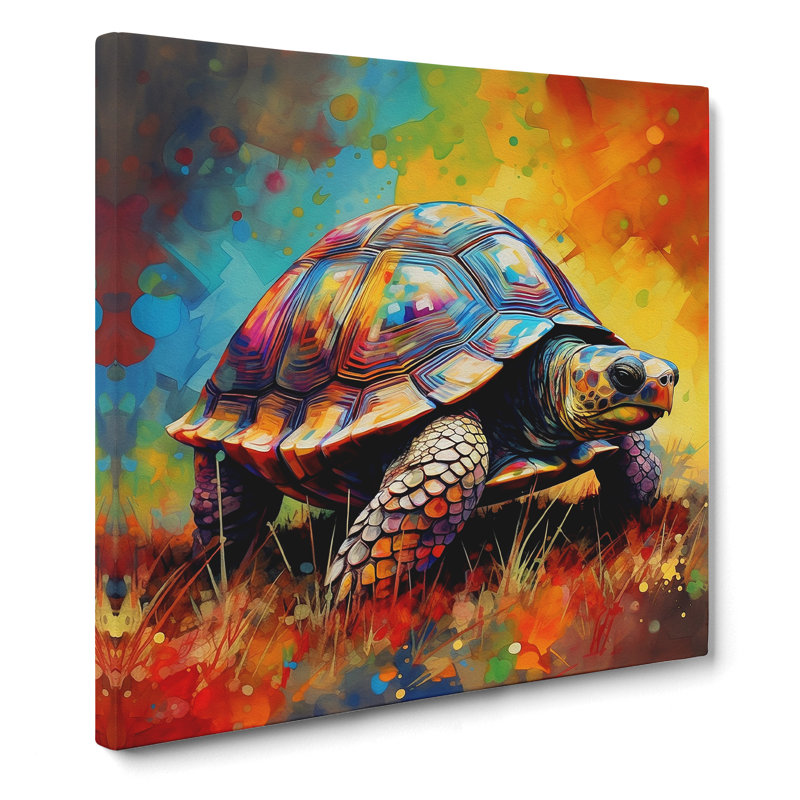 Tortoise Colour Field - Wrapped Canvas, 50cm H x 50cm W x 3cm D
