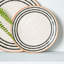 Nicola Spring - Stripe Rim Stoneware Side Plates - 20.5cm - Monochrome