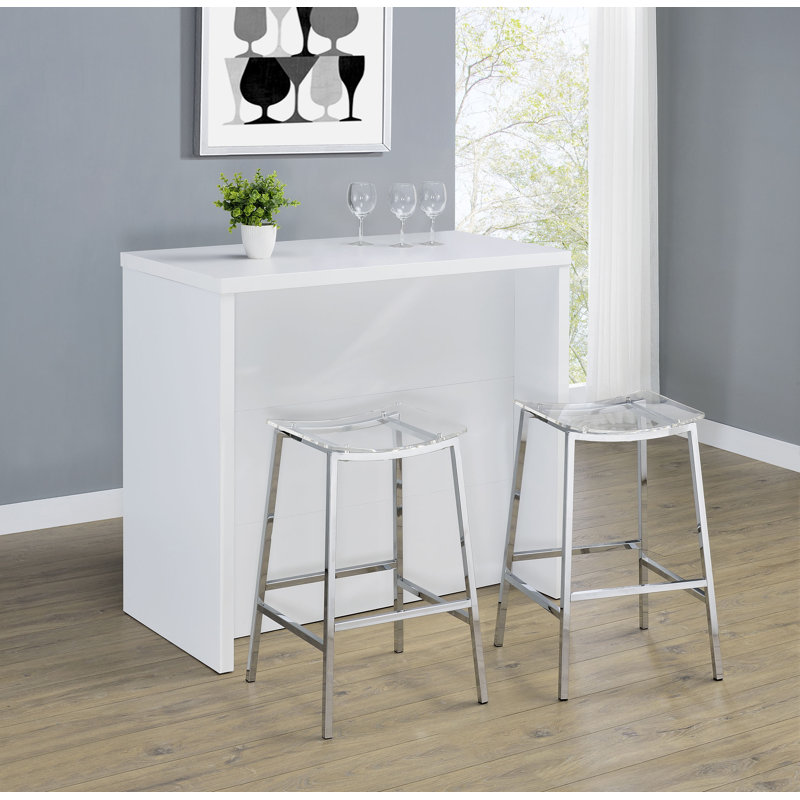Bar autoportant en bois d'ingénierie Topanga - blanc, Blanc