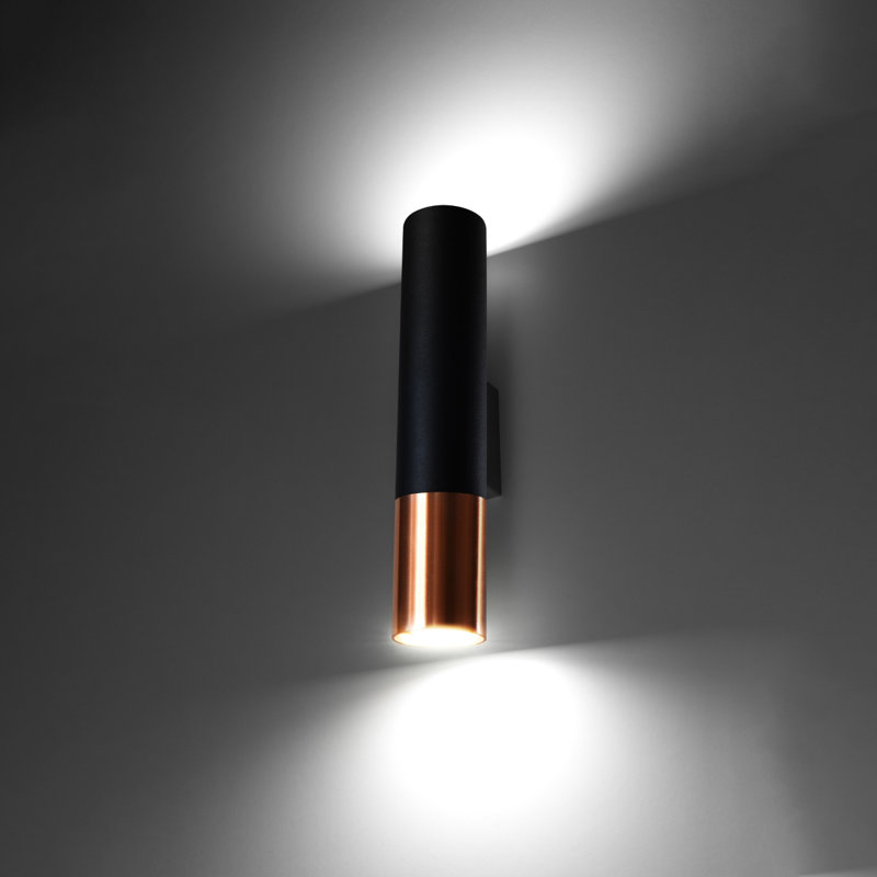 Alira Flush Mounted Sconce, Black/Copper