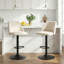 Tabouret de bar et de comptoir pivotant rembourré à hauteur réglable avec repose-pieds-1647172559