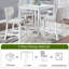 Ensemble de salle à manger 5 pièces à hauteur de comptoir avec table carrée et chaises rembourrées, décor en cristal pour une maison élégante-386255104-386255107
