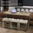 Demicah 4-Piece Counter Height Bar Table Set with Socket and 3 Fabric Padded Bar Stools, Tall Kitchen Breakfast Dining Table Set with Stools-1590324297-1590324294