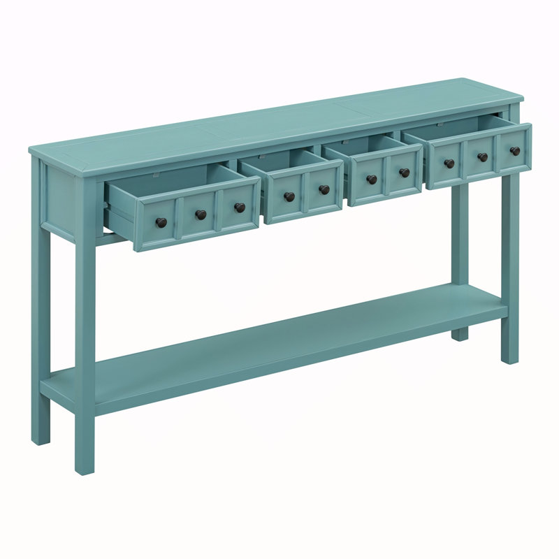 Console d'entrée rustique, Vert turquoise
