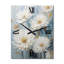 White And Blue Chrysanthemums Painted Ink III - Chrysanthemums Wall Clock Oversized-1049519974