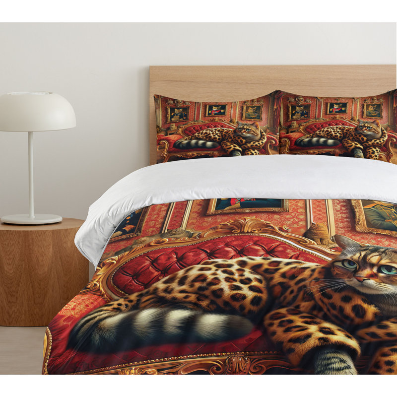 Cat Duvet Cover, California King Duvet Cover + 2 Standard Shams