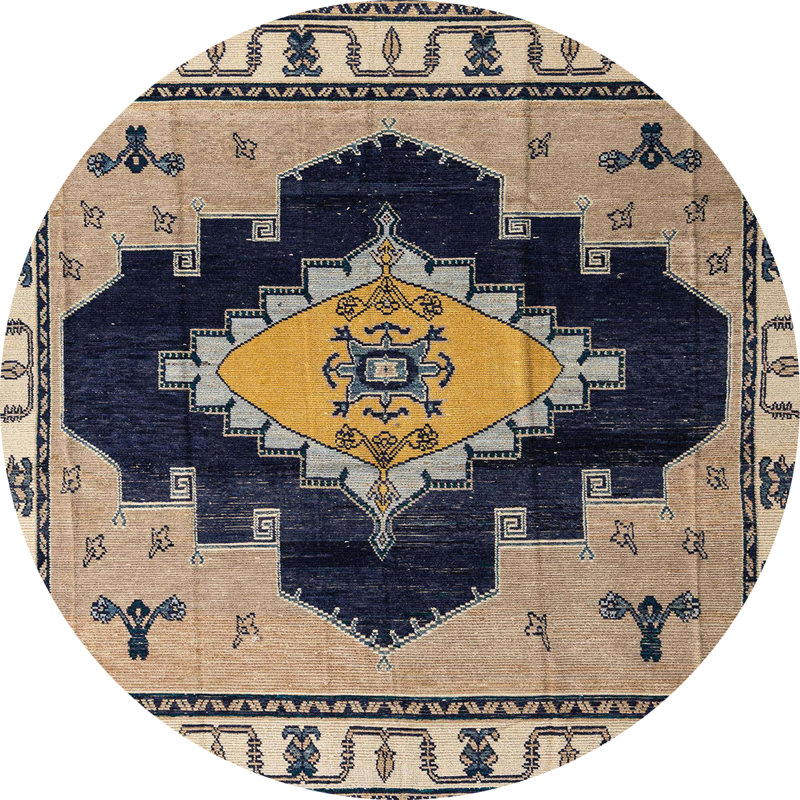 Tapis abstrait moderne 4592, Rond 8 pi