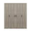 Garde-robe à 4 portes avec tiroir, un incontournable pour l'organisation de la chambre à coucher et la décoration.