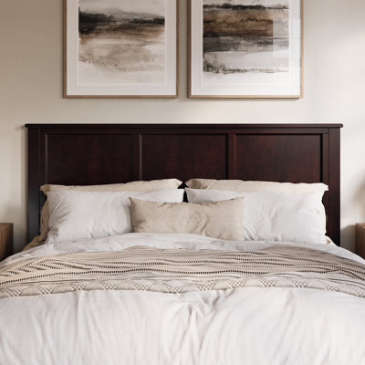 Amandah Low Profile Solid Wood Panel Bed