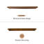 Tablettes murales flottantes en bois Sephine