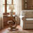 Rustic End Table, Sofa Side Table for Living Room