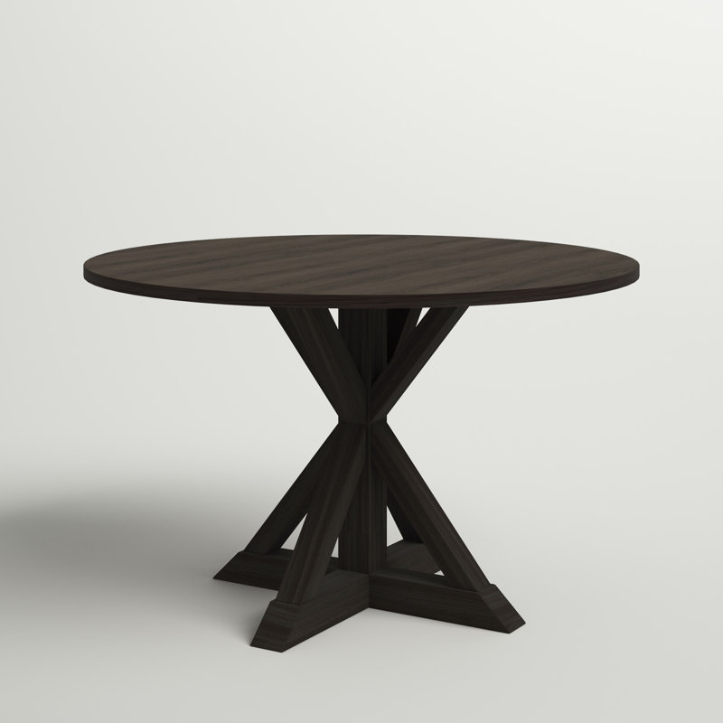 Honora Round Dining Table, Charcoal Gray