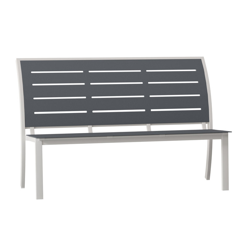 Bazza Outdoor Bench, Desert P60, Textured Snow