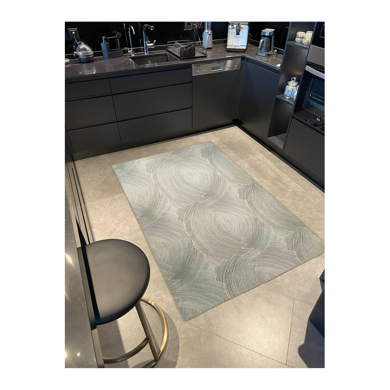 Tapis rond rond à rayures, Rectangle 3'3" x 4'11" Rug Pad Included