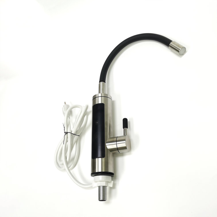 3000W Heating Faucet Instant Hot Water Electric Faucet With LED Digital Display (US Plug 110V) Use With 0.8" Fittings 27.3X4.3X2.2" 10180-FAUCET
