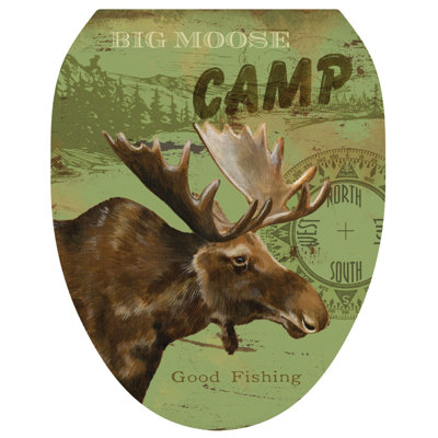 Adhésif décoratif pour siège de toilette Moose Lodge