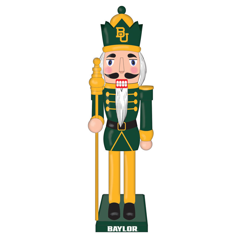 NCAA 12" Wooden Tabletop Nutcracker , NCAA Baylor