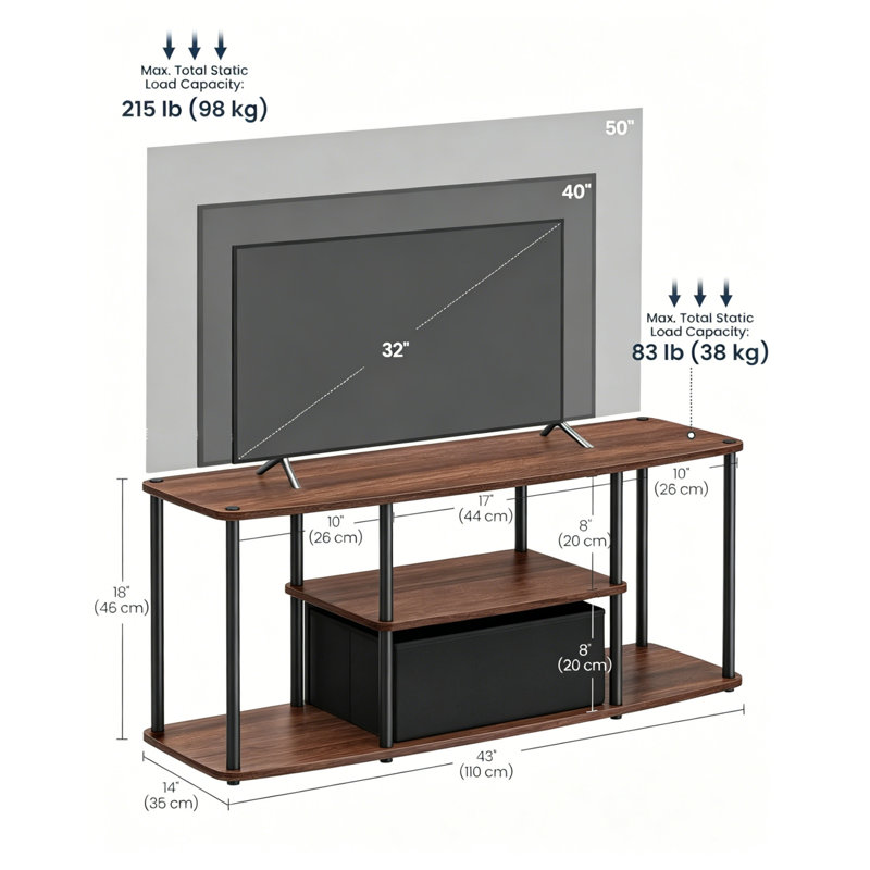 Unfinished TV Stand for TVs up to 50" with Fireplace Included