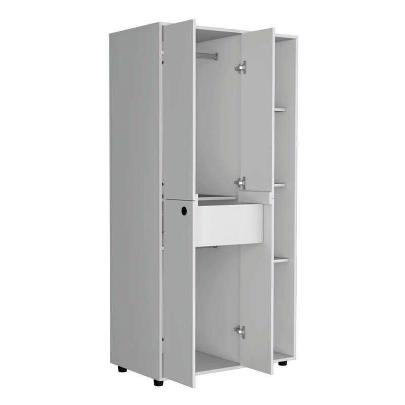 Armoire Boise, chambre à coucher, Blanc