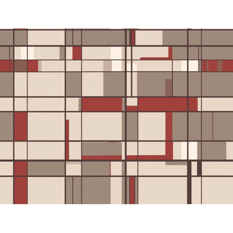 Rideaux de fenêtre Mondrian, H 61 po x l 20 po