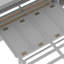 Grand lit gris, avec tablettes et espace, convenant aux espaces de lit gris