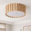 1-Lampadaire encastré en bois blanc à DEL dimmable