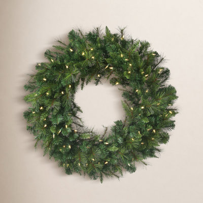 Pvc Greenery 72" Pre-Lit Wreath