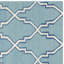 Tapis en laine / coton tissé à la main à plat Rodgers en ivoire / bleu clair-567005951