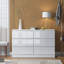 Carlton 6 Drawer Chest Of Drawers. 110cm Wide. 3+3 Configuration. High Gloss Front. Scratch Resistant. Modern No Handle Design. 12cm Deep Drawers-39703025