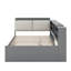 Full Size Platform Bed With Trundle, Shelves And Storage Headboard-1233797551