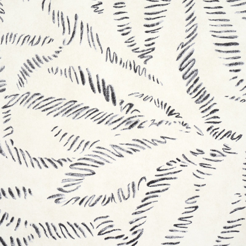 Leaf Bloom Wallpaper, Gray