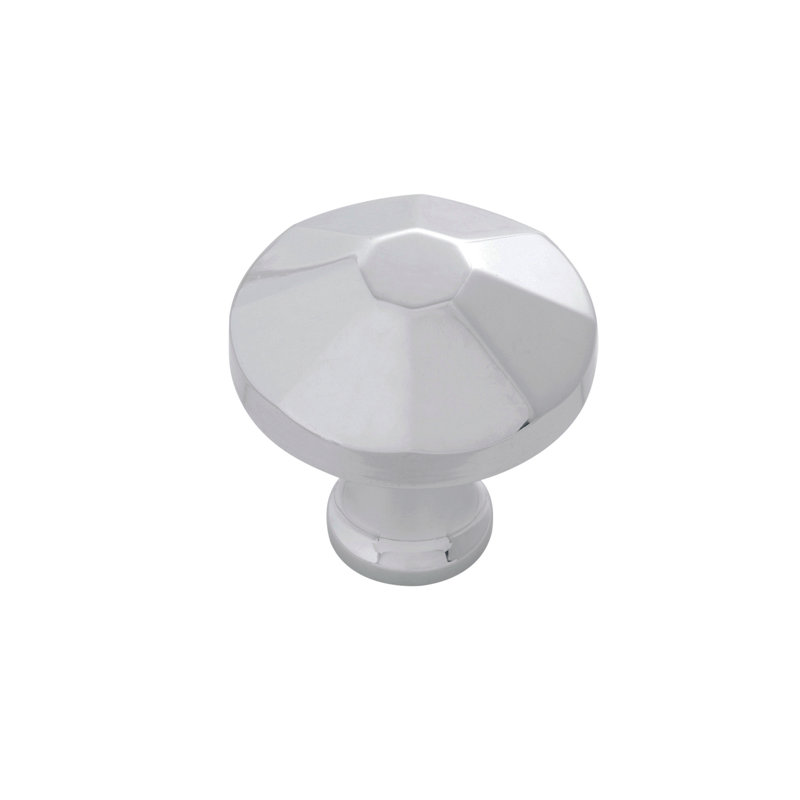 Facette Mushroom Knob, Stainless Steel