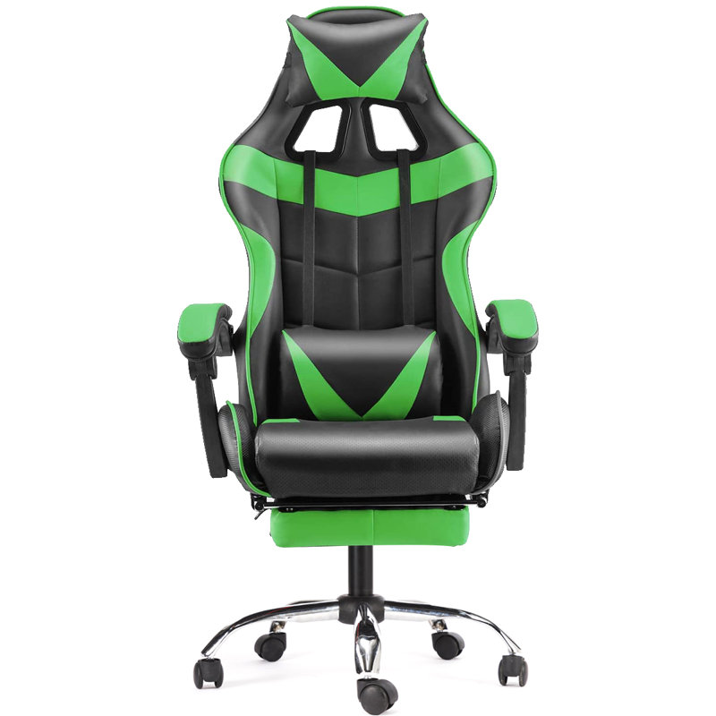 Fauteuil de jeu PC et de course, Vert