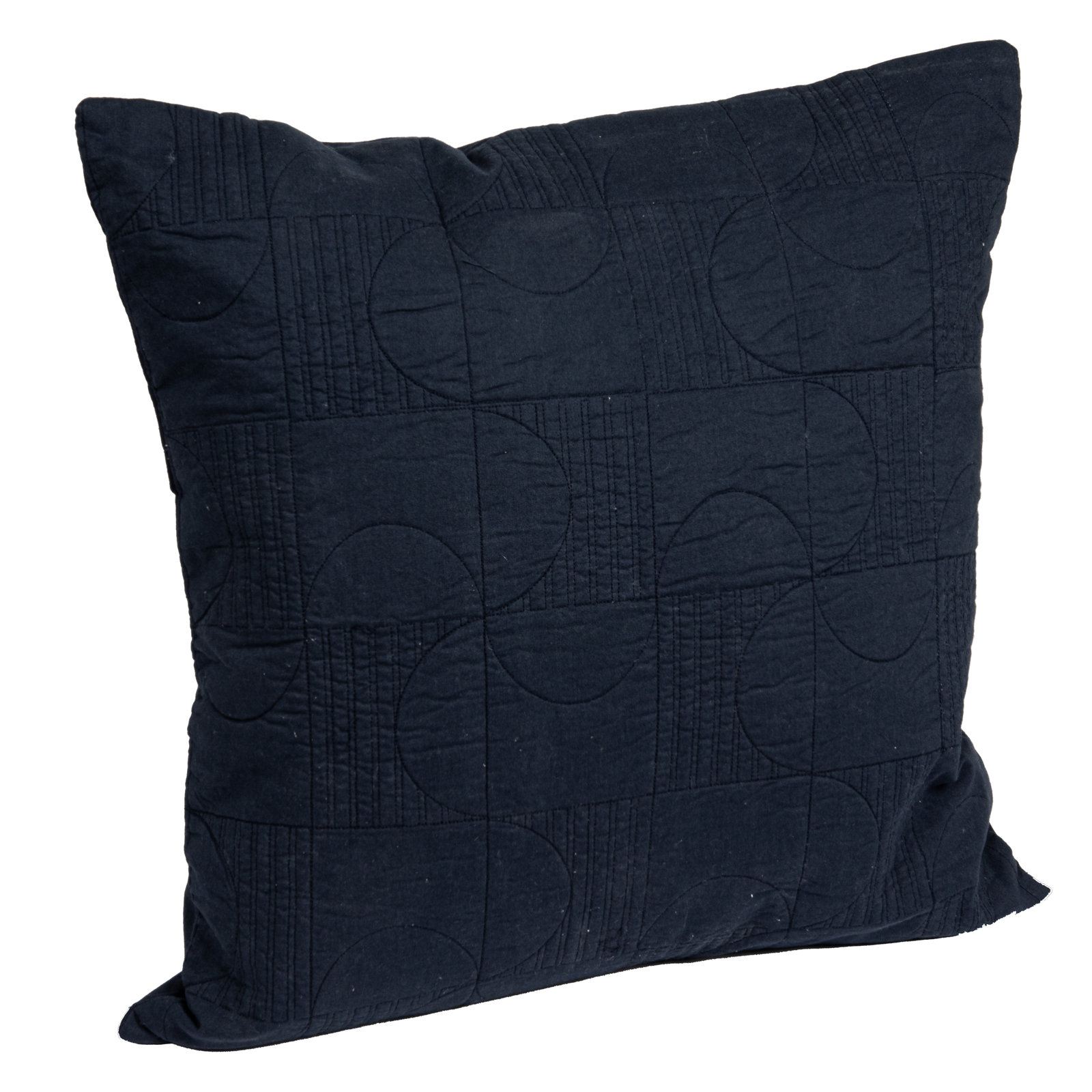 Genesta Cotton Throw Pillow, Navy, Pillow Cover Only - No Insert